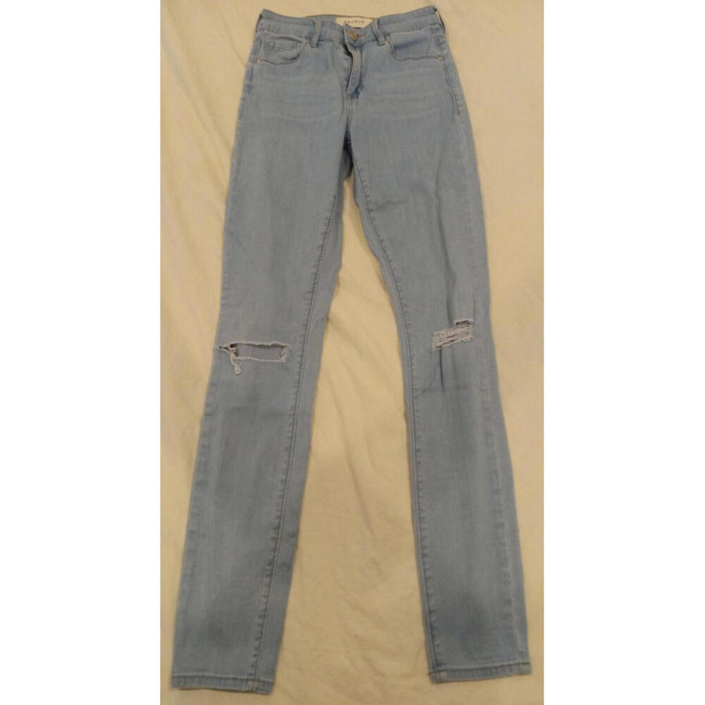 PacSun Women's Size 1/24 Super high-rise Skinniest Distressed Denim Jeans de2